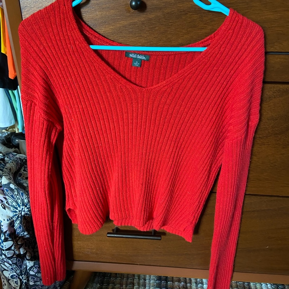 red wild fable sweater medium